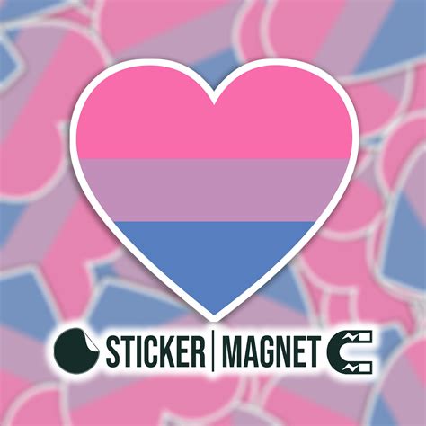Materials Papercraft Lgbtq Bi Pride Sticker Or Magnet Bi Pride Flag Bisexual Pride Flag Die Cut