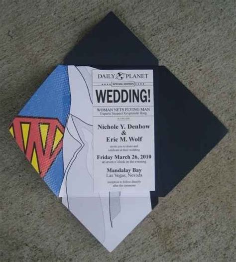 Superman Movie Theme Wedding Geeky Wedding Superman Wedding
