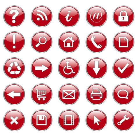 Web Icons Buttons Set — Stock Vector © Cobalt88 2056072