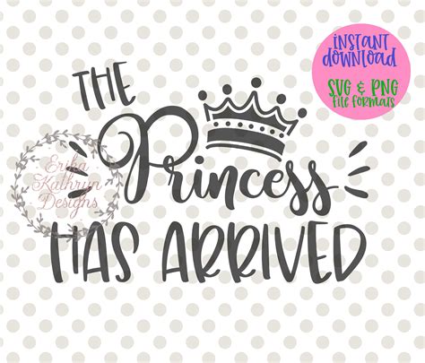 The Princess has Arrived SVG new baby girl design for onesie | Etsy