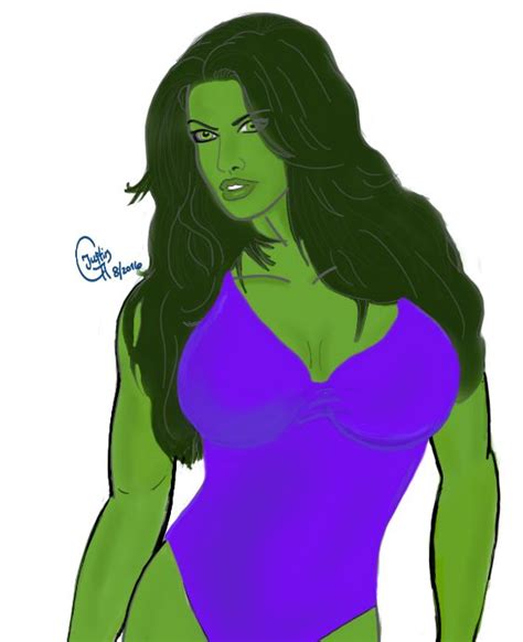She Hulk In Swimsuit By 2dresq On Deviantart