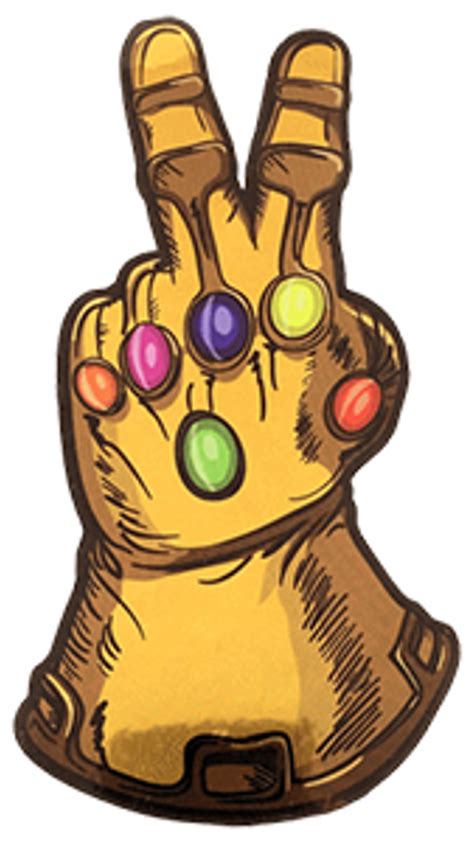 The Infinity Gauntlet Peace Sticker In 2023 Cartoon Caracters The