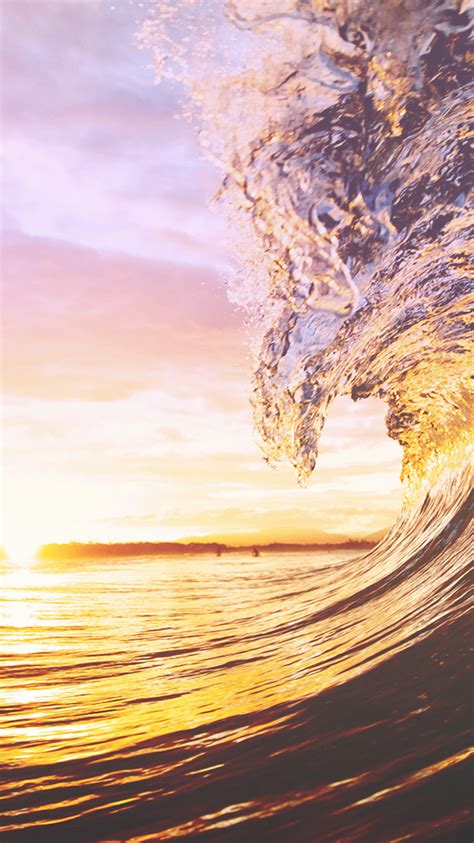 Ocean Wave Sunset Iphone Wallpapers Iphone 6 Wallpaper