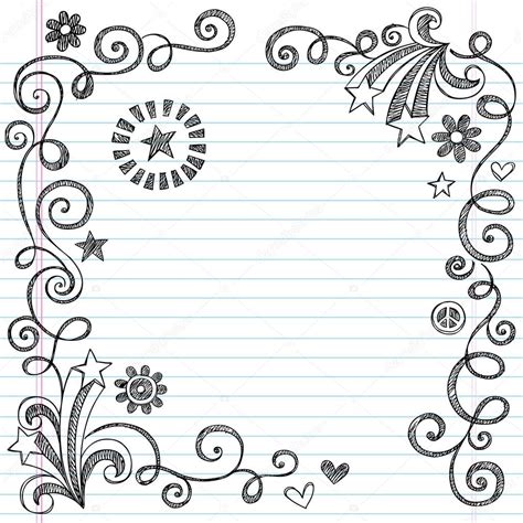 Sketchy Notebook Doodle Frame — Stock Vector © Blue67 13749557