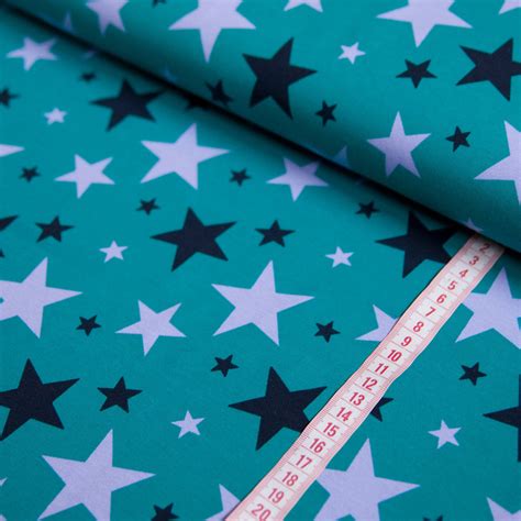 Fabric stoff jersey punkte pilze gluckspilz fliegenpilz rot petrol. Stoffe Jersey Petrol Sterne Flieder Schwarz Kinder - kaufen