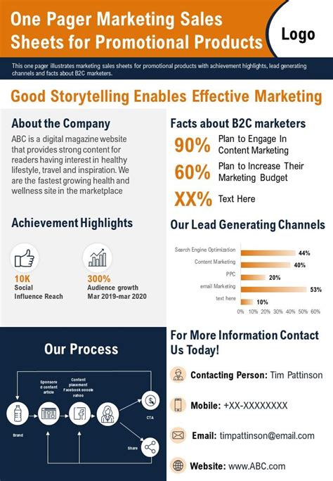 One Pager Marketing Template