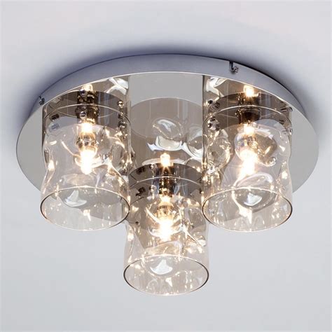 Ampere champagne glow indoor pendant light fixture. Visconte Monet 3 Light LED Flush Ceiling Light - Champagne ...