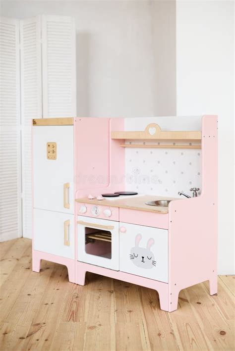 Play Furniture For Children Sweet Little Pink Kitchen With Fridge