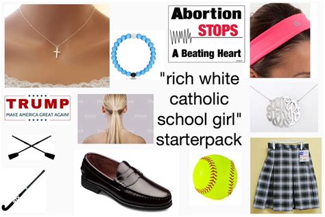 Rich White Catholic School Girl Starter Pack Starterpacks