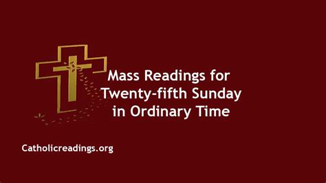 Sunday Mass Readings For September 24 2023 25th Sunday In Ordinary Time