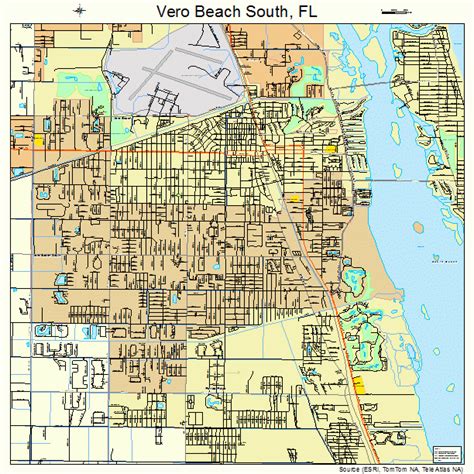 Vero Beach South Florida Street Map 1274200