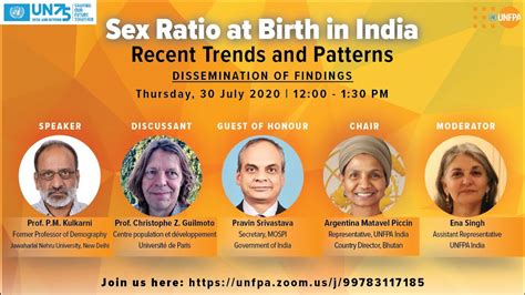 Sex Ratio At Birth In India Recent Trends And Patterns Report Launch