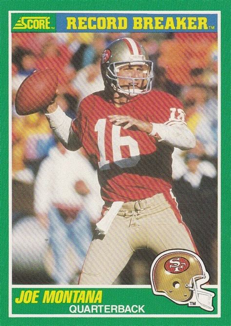 Mavin San Francisco 49ers 1989 Score Joe Montana Record Breaker Card