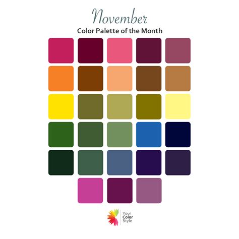 November Color Palette Of The Month Your Color Style