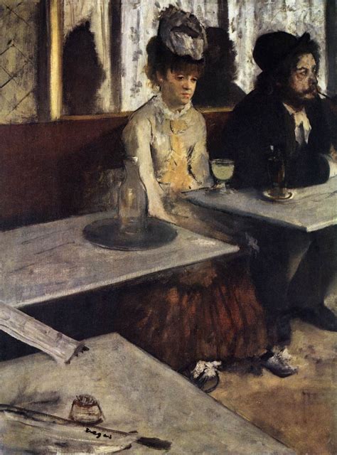 The Absinthe Drinker Absinthe Drinker By Edgar Degas 1876 Musee D