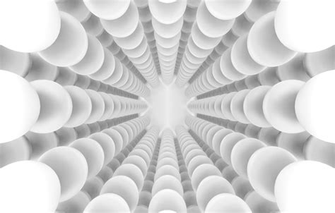 Premium Photo 3d Rendering Abstract Futuristic White Sphere Tunnel