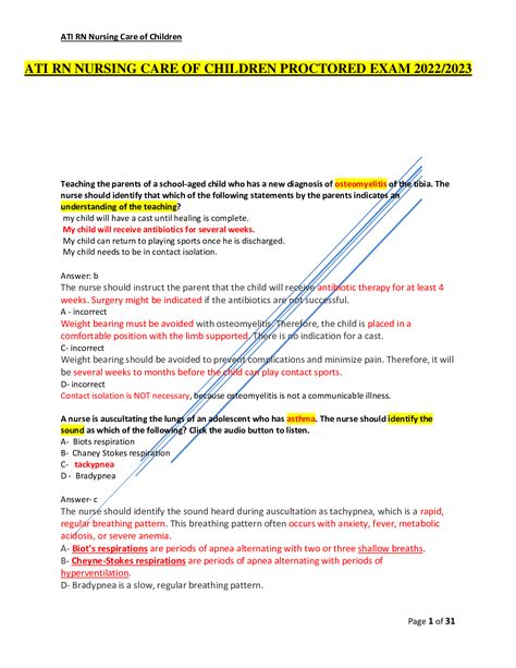 ATI 2019 and 2016.West Coast University PEDS 307 . - Browsegrades
