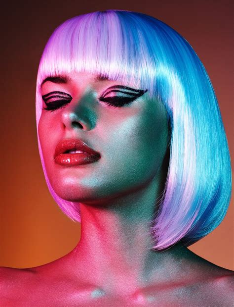 Beauty Editorial Photoshoot Multi Colored Hair Pastel