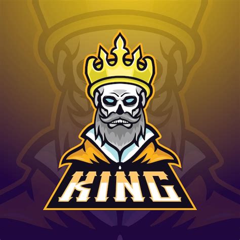 Premium Vector King Pro Player Esport Gaming Mascot Logo Template
