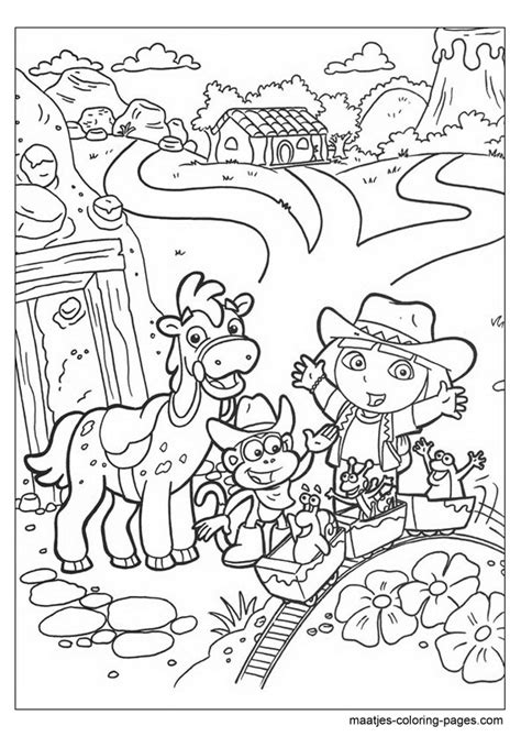 Dora coloring page