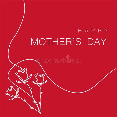 Happy Mothers Day Greeting Card Vector Illustration Stock Vector Illustration Of Mothers