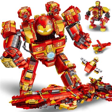 Compatible Legoing Marvel Avengers Hulkbuster Iron Man Sets Blocks