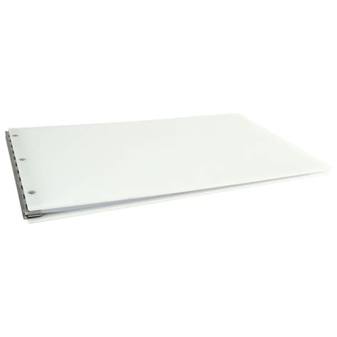 11x17 Screw Post Binder Acrylic Panel With Fixed Posts White