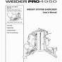 Weider Pro 4950 Manual