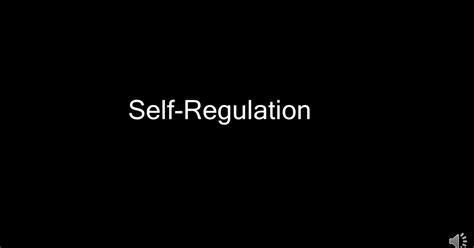 self regulation psychology today