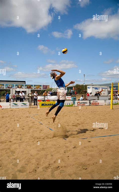 Beach Volleyball Tournament Skegness Stock Photo Alamy