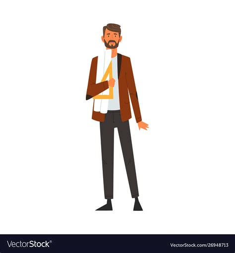 Male Architect Character Professional Royalty Free Vector