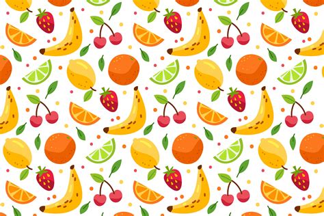 Summer Fruit Pattern Illustration Par Miss Chatz Creative Fabrica