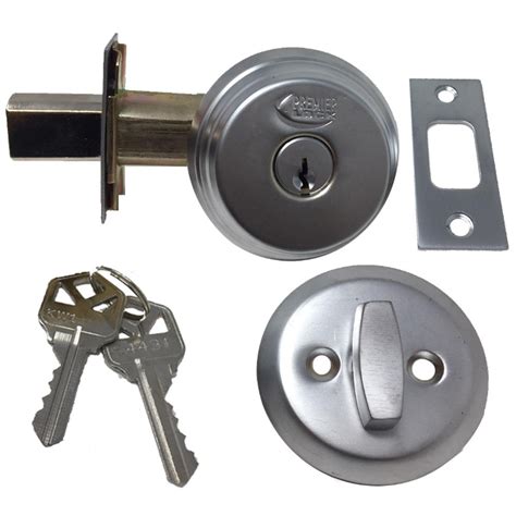 Grip Tight Tools Satin Chrome Arrow Style Door Lock Single Cylinder