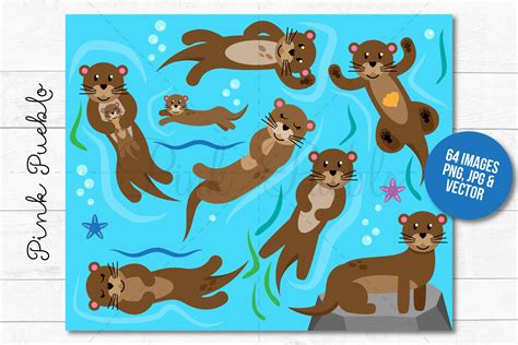 Otter Clipart And Vectors By Devon Carlson Thehungryjpeg