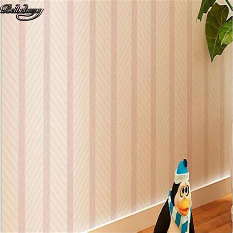 Beibehang Modern Simple Stripes Plain Color Wallpaper Warm Foam Bedroom
