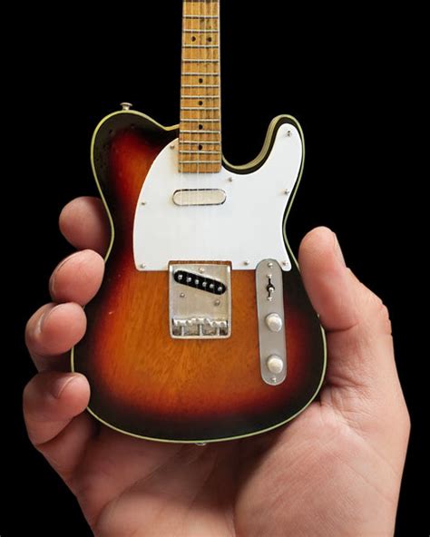 Vintage Fender Telecaster Miniature Guitar Replica Sunburst Axe