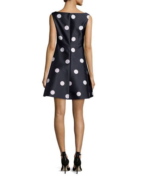 Kate Spade Sleeveless Polka Dot Fit And Flare Dress In Blue Save 33