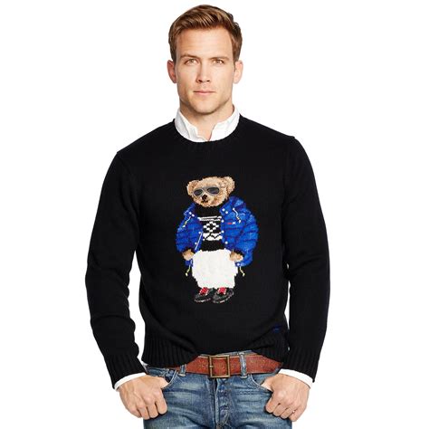 Lyst Polo Ralph Lauren Ski Polo Bear Sweater In Black For Men