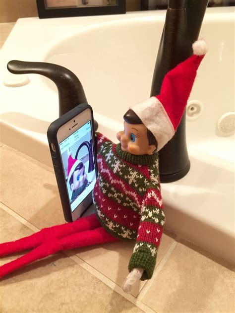 elf on the shelf selfie