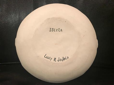 Lucy R Jojola Native Isleta Pueblo Indian Pottery Plate Dish Bowl
