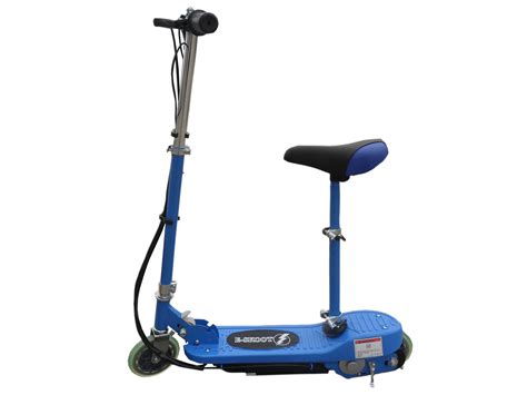 Blue Kids Electric Scooter With Seat Eskooter Free Uk Delivery