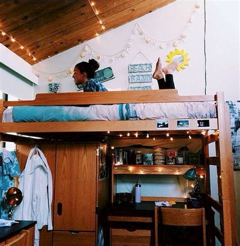 100 Cute Loft Beds College Dorm Room Design Ideas For Girl 37