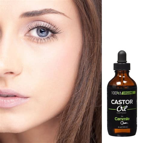 Organic Castor Oil For Hair Eyelashes And Eyebrows Growth 4 Oz Cold Pressed Hexane