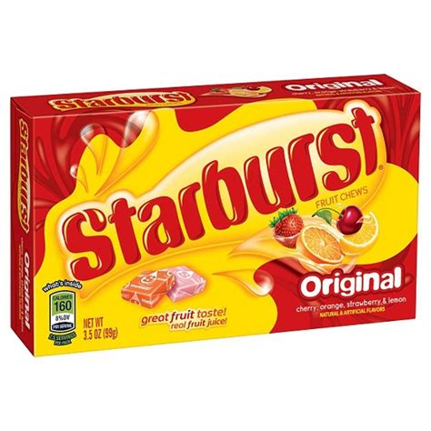Starburst Fruit Chews Original 35 Oz Theater Box 1 Count Rocketdsd
