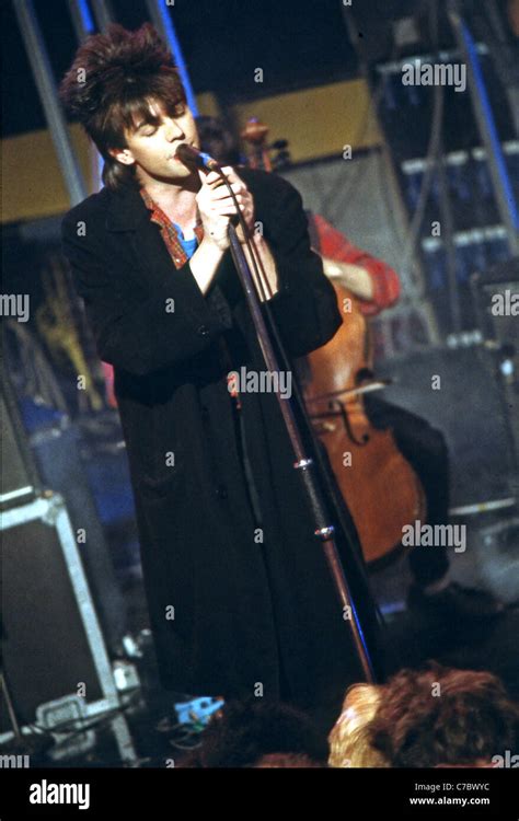 Echo And The Bunnymen With Ian Mcculloch In 1983 Stock Photo Alamy