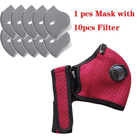 Buy Dust With 10 Filters Half Face Reusable Activated Carbon Dustproof Respirator At Affordable
