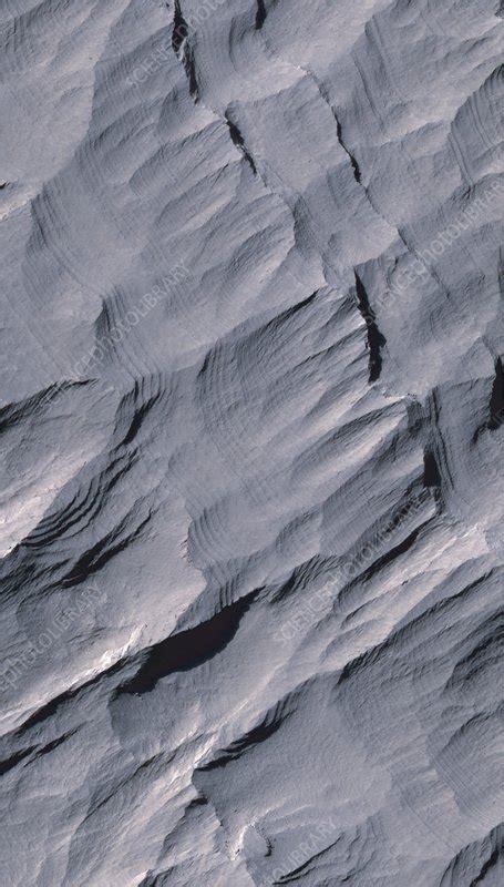Gale Crater Mars Satellite Image Stock Image C0106254 Science