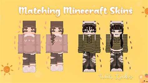 Aesthetic Hd Minecraft Skins~ Matching ~ With Links~mcpe Youtube
