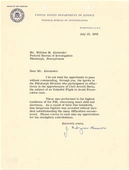 More images for fbi format letter » Lot Detail - 1963 J. Edgar Hoover Signed Typed Letters On ...
