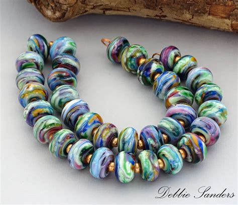 colorful lampwork beads for statement necklace tie dye jewelry etsy
